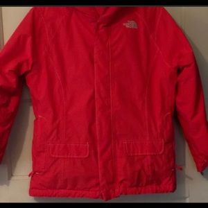 Girls North Face Insulated Hooded Ski Jacket LG